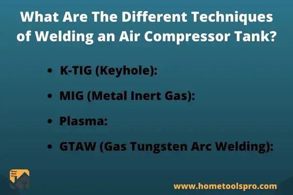 What Are The Different Techniques of Welding an Air Compressor Tank?